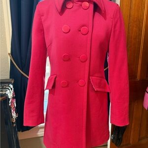 Moda International Fuchsia Pea Coat